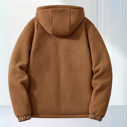 Herren-Fleecejacke mit Kapuze und Reißverschlusstaschen 2