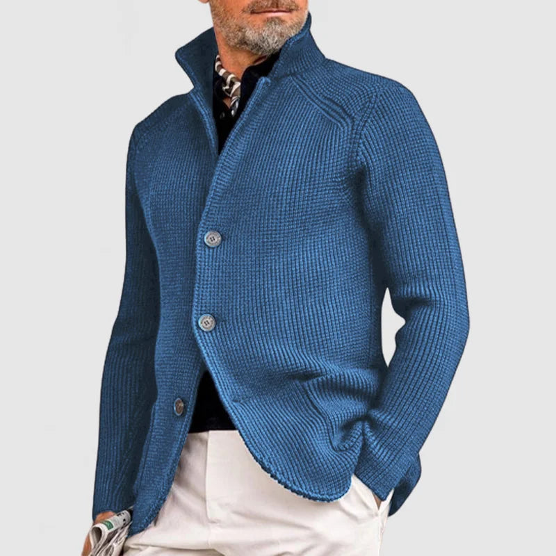 Herren-Strickjacke – Klassischer Pullover zum Knöpfen mit geripptem Design für einen anspruchsvollen Stil