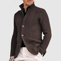 Herren-Strickjacke – Klassischer Pullover zum Knöpfen mit geripptem Design für einen anspruchsvollen Stil