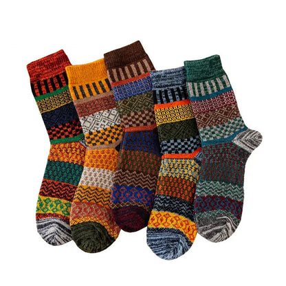 Herren-Wollsocken-Set (5 Paar) | Warme, dicke Wintersocken im Retro-Stil 1