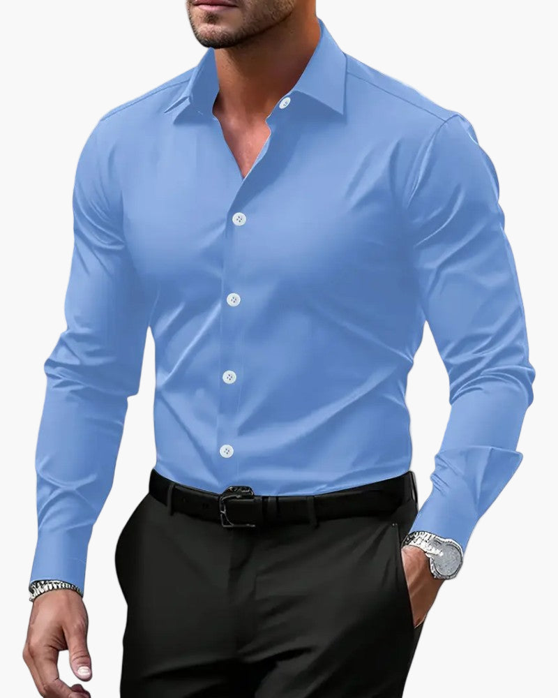 Herren Businesshemd Slim Fit – Modernes Langarmhemd für Büro & elegante Anlässe