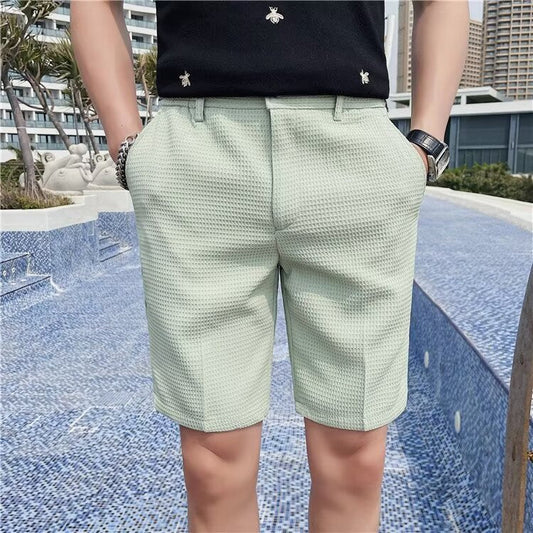 Herren Kurze Hose Slim Fit Kniehöhe aus Atmungsaktivem Material – Bequeme Shorts für Sommer Freizeit