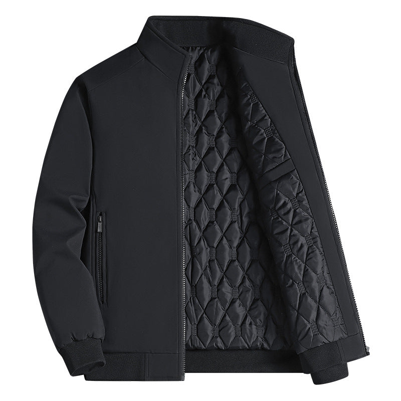 Herren Steppjacke – Rautenmuster – Regular Fit – Isolierte, hüftlange Oberbekleidung