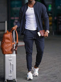 Slim Fit Trainingsanzug für Herren mit Reißverschlussjacke und konisch zulaufender Jogginghose – bequem für Sport und Freizeit