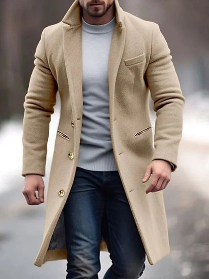 Herren Wintermantel | Langer Mantel Herbst/Winter Herrenmode