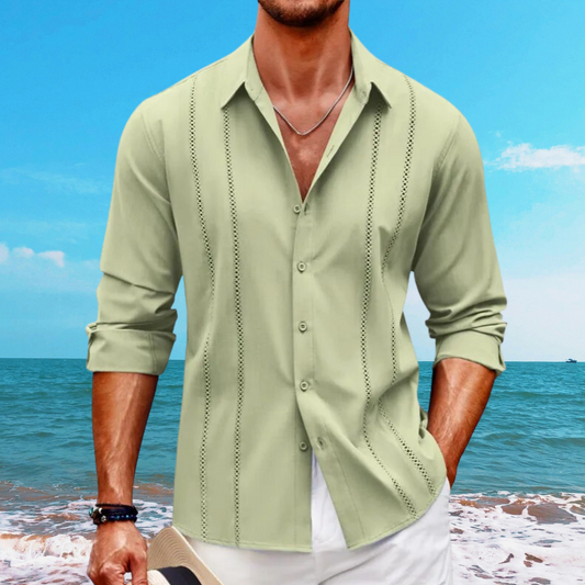 Herrenhemd Entspannte Passform aus Atmungsaktivem Material mit Klassischer Knoopsluiting – Ideal für Casual und Smart-Casual Looks
