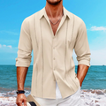 Herrenhemd Entspannte Passform aus Atmungsaktivem Material mit Klassischer Knoopsluiting – Ideal für Casual und Smart-Casual Looks