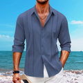 Herrenhemd Entspannte Passform aus Atmungsaktivem Material mit Klassischer Knoopsluiting – Ideal für Casual und Smart-Casual Looks