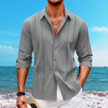 Herrenhemd Entspannte Passform aus Atmungsaktivem Material mit Klassischer Knoopsluiting – Ideal für Casual und Smart-Casual Looks