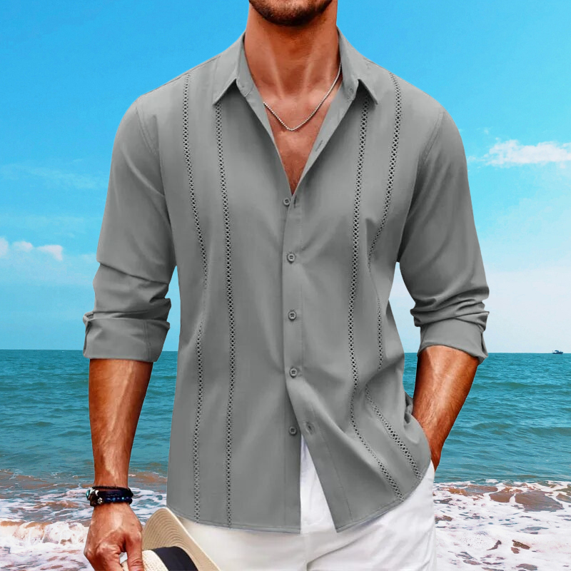 Herrenhemd Entspannte Passform aus Atmungsaktivem Material mit Klassischer Knoopsluiting – Ideal für Casual und Smart-Casual Looks