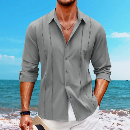 Herrenhemd Entspannte Passform aus Atmungsaktivem Material mit Klassischer Knoopsluiting – Ideal für Casual und Smart-Casual Looks