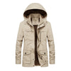 Herrenjacke – Relaxed Fit – Sherpa-Futter – Kapuze mit Druckknopfkragen – Mehrere Taschen