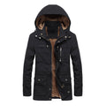 Herrenjacke – Relaxed Fit – Sherpa-Futter – Kapuze mit Druckknopfkragen – Mehrere Taschen