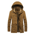 Herrenjacke – Relaxed Fit – Sherpa-Futter – Kapuze mit Druckknopfkragen – Mehrere Taschen