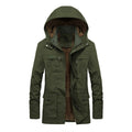 Herrenjacke – Relaxed Fit – Sherpa-Futter – Kapuze mit Druckknopfkragen – Mehrere Taschen