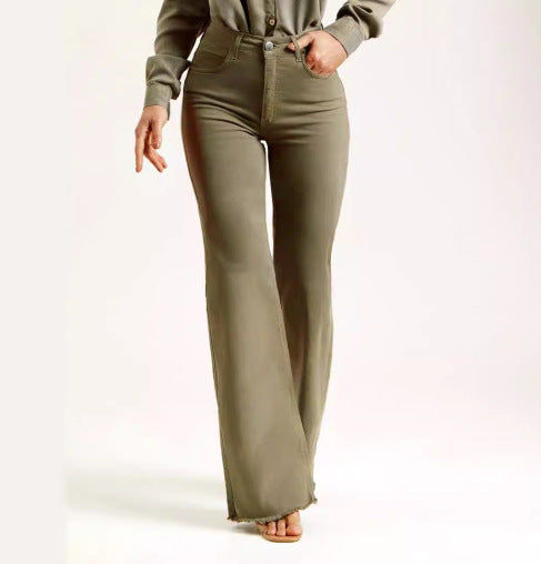 High-Waist-Jeans Damen | Jeans mit Schlag für Alltag und Freizeit
