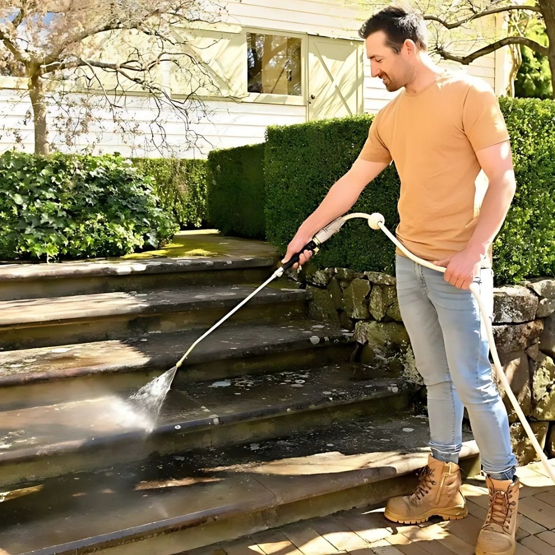 Hochdruckreiniger mit Verstellbarem Wasserdruck – Ideal zum Reinigen von Autos, Terrassen und Gartenmöbeln