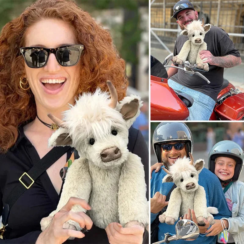 Hochlandrind mit Blumen 2