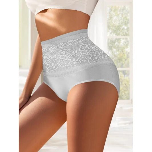 Hoch geschnittene Form-Slips mit Spitzenbesatz – nahtlos, atmungsaktiv, eleganter Schnitt