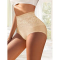 Hoch geschnittene Form-Slips mit Spitzenbesatz – nahtlos, atmungsaktiv, eleganter Schnitt