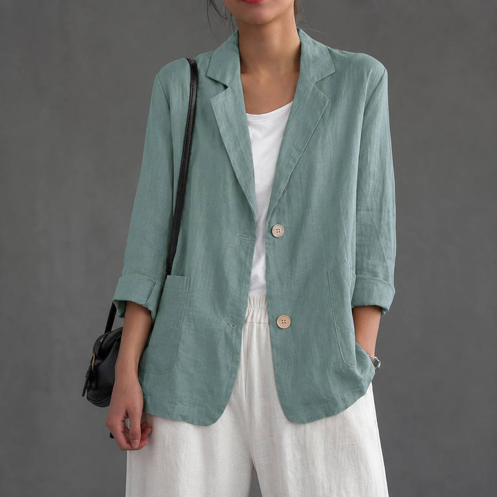 Vera | Women's Cotton Relaxed Single-Button Blazer