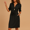 Isabella | Damen-Hemdkleid mit Gürtel für den Frühling 0