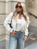Jacke Damen | Cropped Bomberjacke für Herbst und Alltag