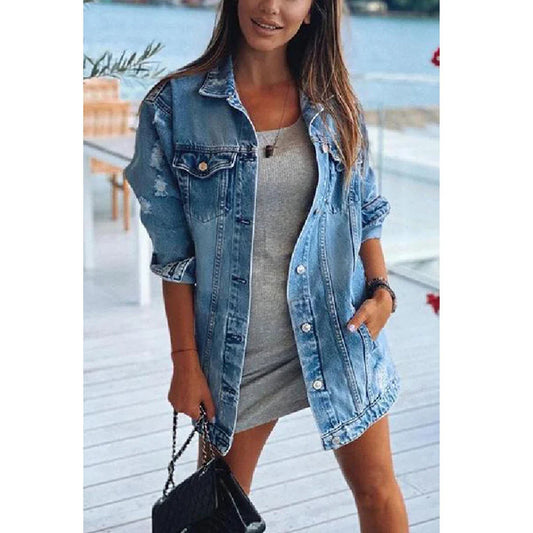Jacke Damen | Denimjacke Oversized für Frühling/Sommer