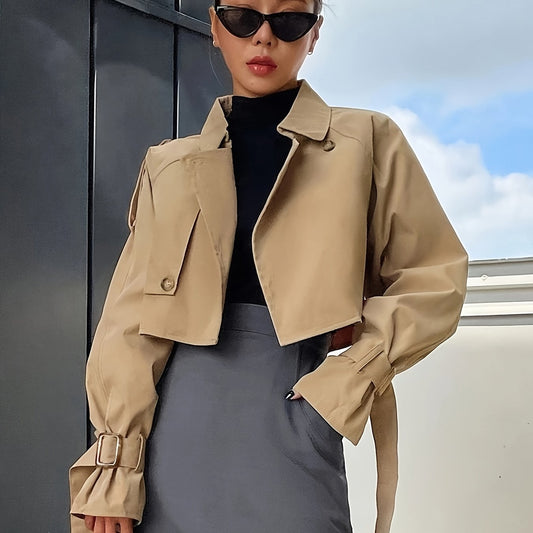 Jacke Damen | Übergangsjacke für Frauen im Modischen Cropped Stil