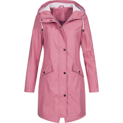 Jacke Damen | Wasserdichte Lange Jacke für Außenbekleidung in allen Jahreszeiten