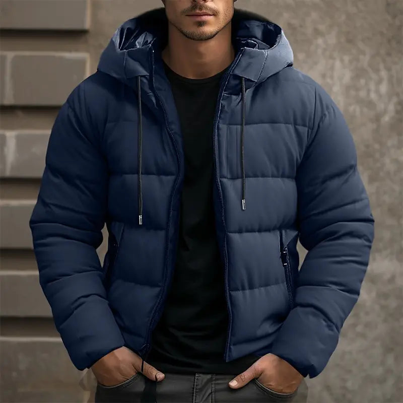 Jacke Herren | Winterjacke für kalte Tage, Isolierte Pufferjacke für Herren