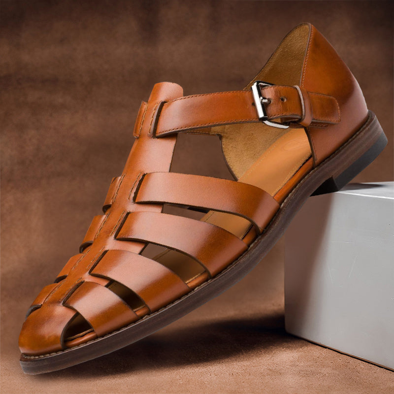 Herren Offene Leder Sandalen | Klassisch