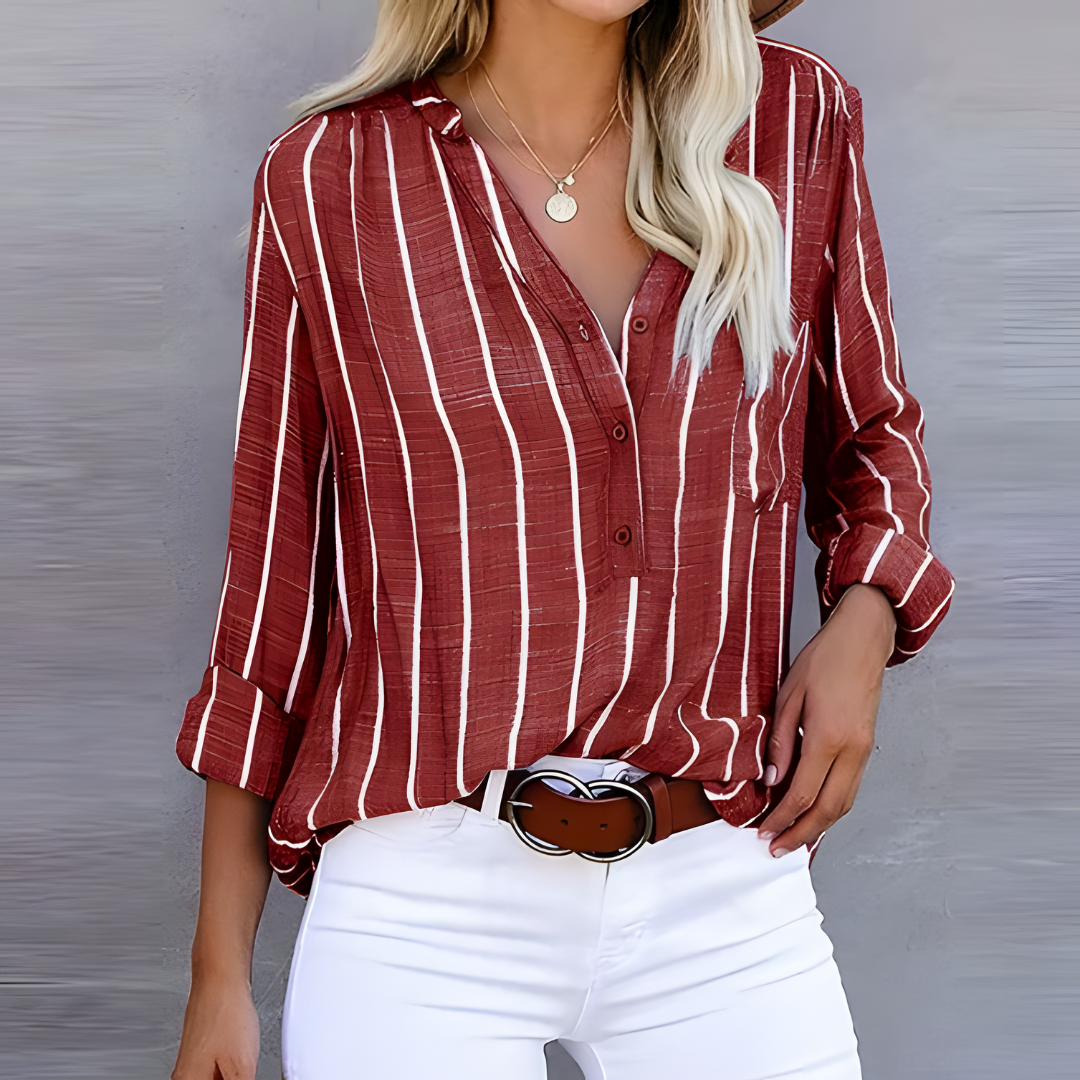 Jantien | Trendy gestreifte Damenbluse 1