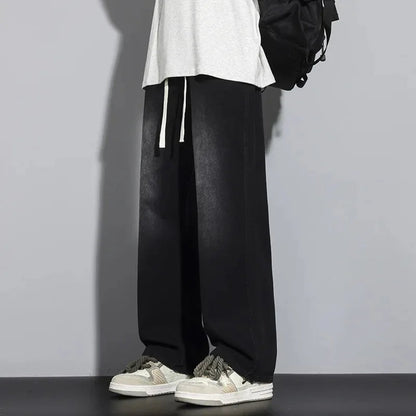 Jeans Herren | Baggy Jeans Herren mit Verstellbarem Kordelzug für Freizeit