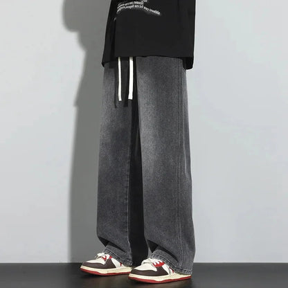 Jeans Herren | Baggy Jeans Herren mit Verstellbarem Kordelzug für Freizeit
