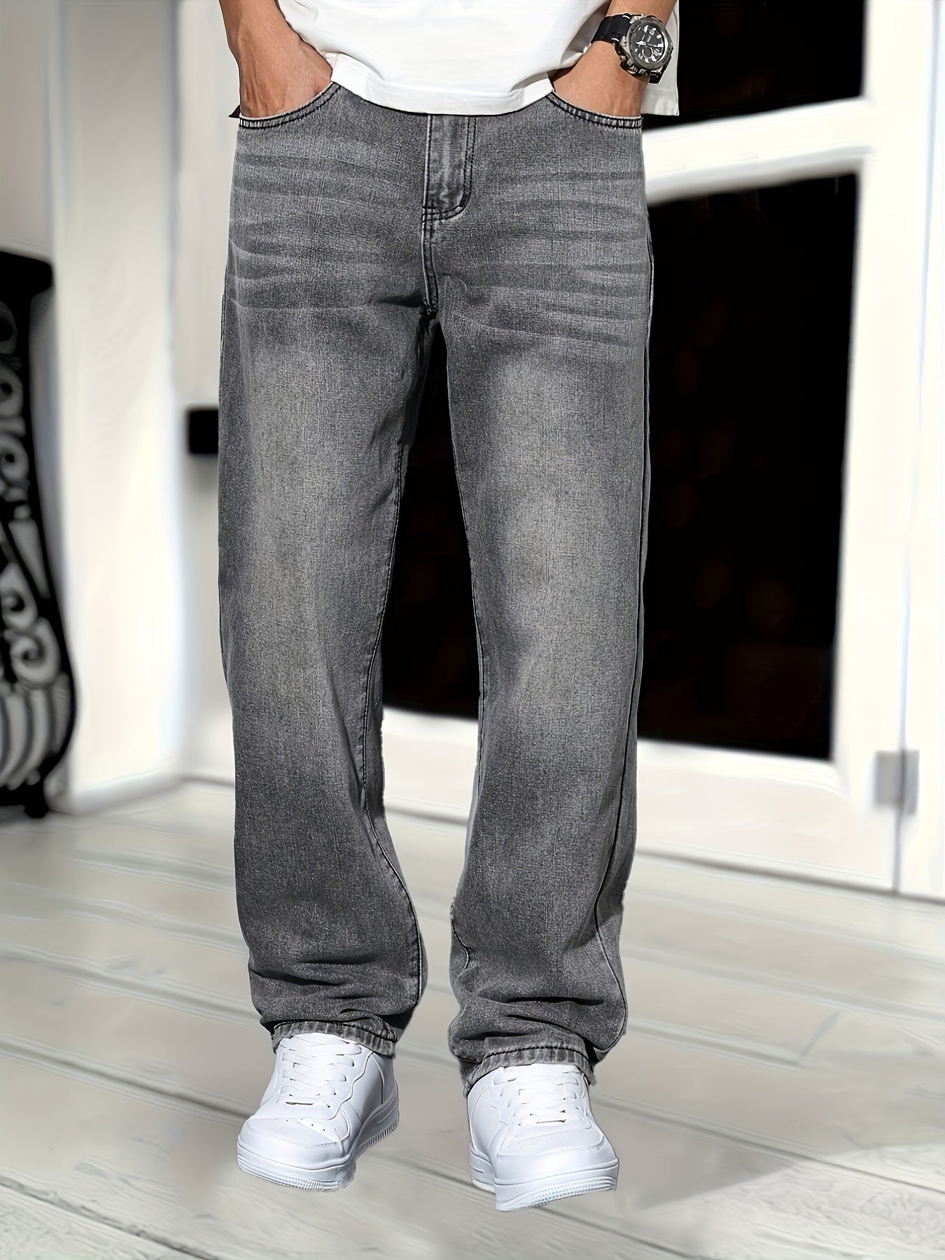 Jeans Herren | Denim Jeans Gerade Passform Für Alle Jahreszeiten