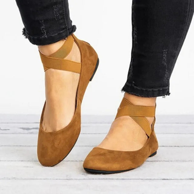 Jenny | Ballerinas mit gekreuzten Riemen für Damen im Frühling 2