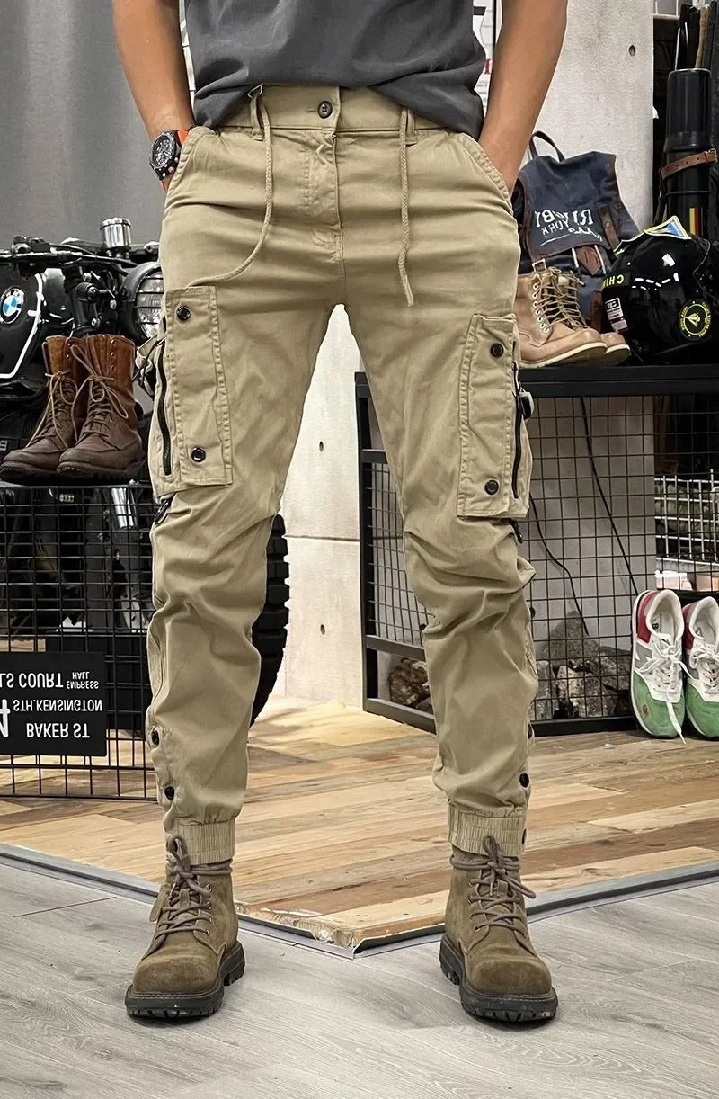 Herren-Cargohose mit aufgesetzten Taschen vorne | Schlank Passform