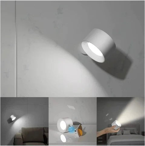 Kabellose Wandlampe mit Dimmfunktion und 360° Drehung – Magnetische Montage für Flexible Beleuchtung