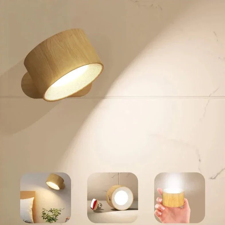 Kabellose Wandlampe mit Dimmfunktion und 360° Drehung – Magnetische Montage für Flexible Beleuchtung
