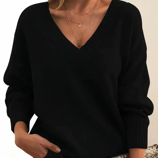 Kaschmirpullover Damen mit V-Ausschnitt