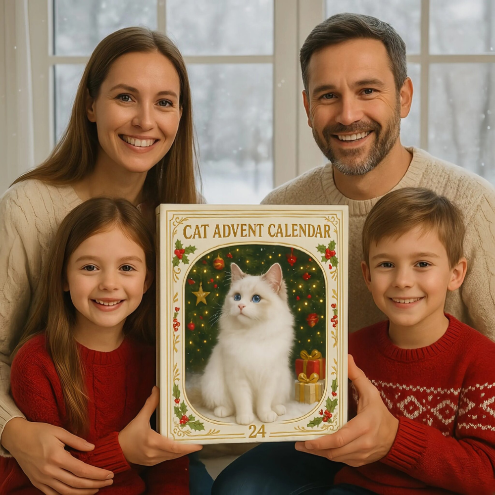 Katzen-Adventskalender 2025 – 24-tägiger Kalender mit Katzenfiguren und Weihnachtsmotiven 4