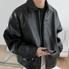 Kevin Kunstlederjacke | Herren Herbst Oversize Jacke