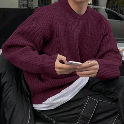 Klassischer Pullover mit Rundhalsausschnitt