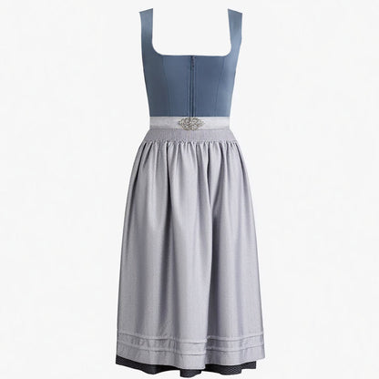 Klassisches Dirndl in Dunkelblau – Oktoberfest | Trachtenkleid mit Schürze