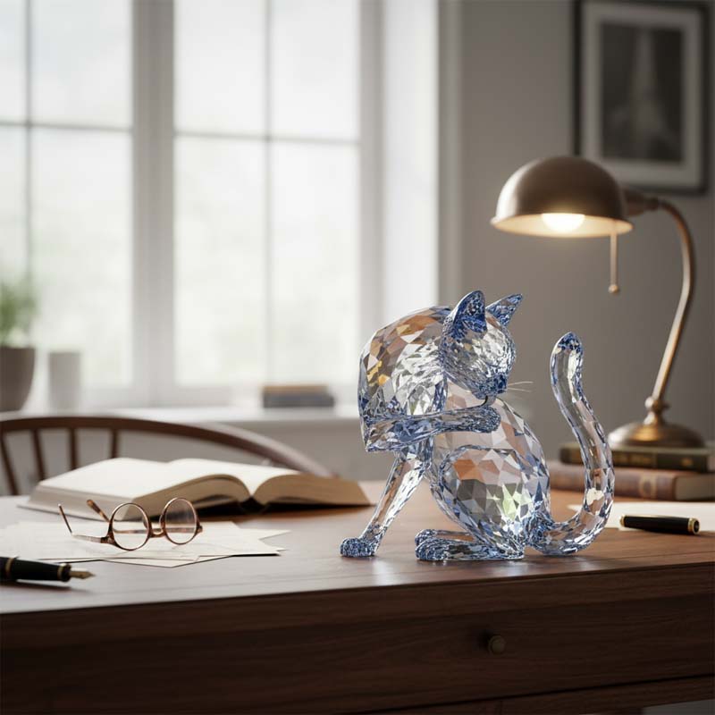 Kristallkatzen-Adventskalender 2025 – 24-tägiger Kalender mit Katzenfiguren für Sammler 8