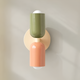 Vert/saumon/beige