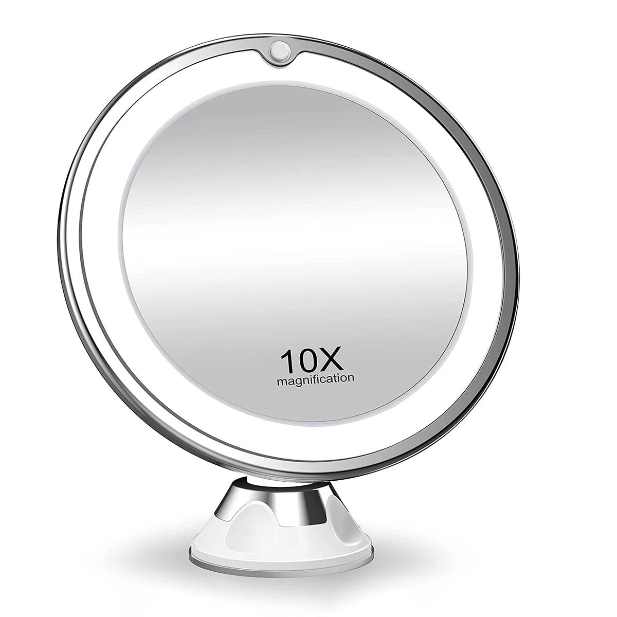 LED Schminkspiegel mit 10-fach Vergrößerung und 360° Drehung – Kosmetik Spiegel mit 14 Lichtern, ideal für perfektes Make-up
