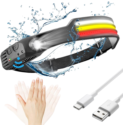 LED Stirnlampe mit 230º Sichtfeld – Helle, Leichte und Verstellbare Beleuchtung für Outdoor-Aktivitäten