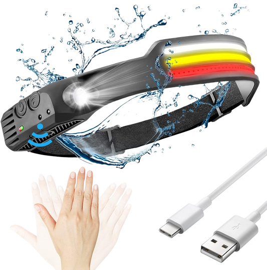 LED Stirnlampe mit 230º Sichtfeld – Helle, Leichte und Verstellbare Beleuchtung für Outdoor-Aktivitäten